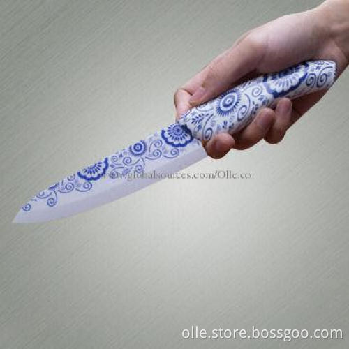 Pure Porcelain Ceramic Knife with Full Printing